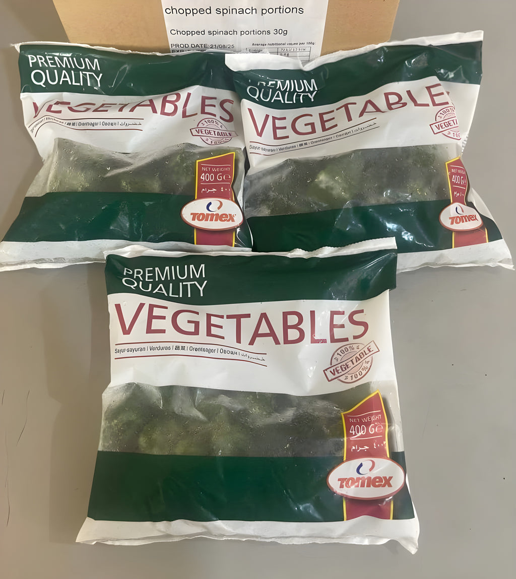 Chopped Spinach Portions