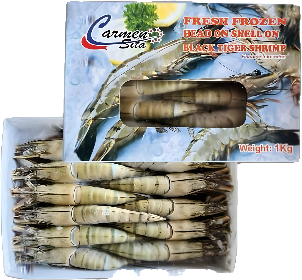 Unpeeled Tiger Prawns