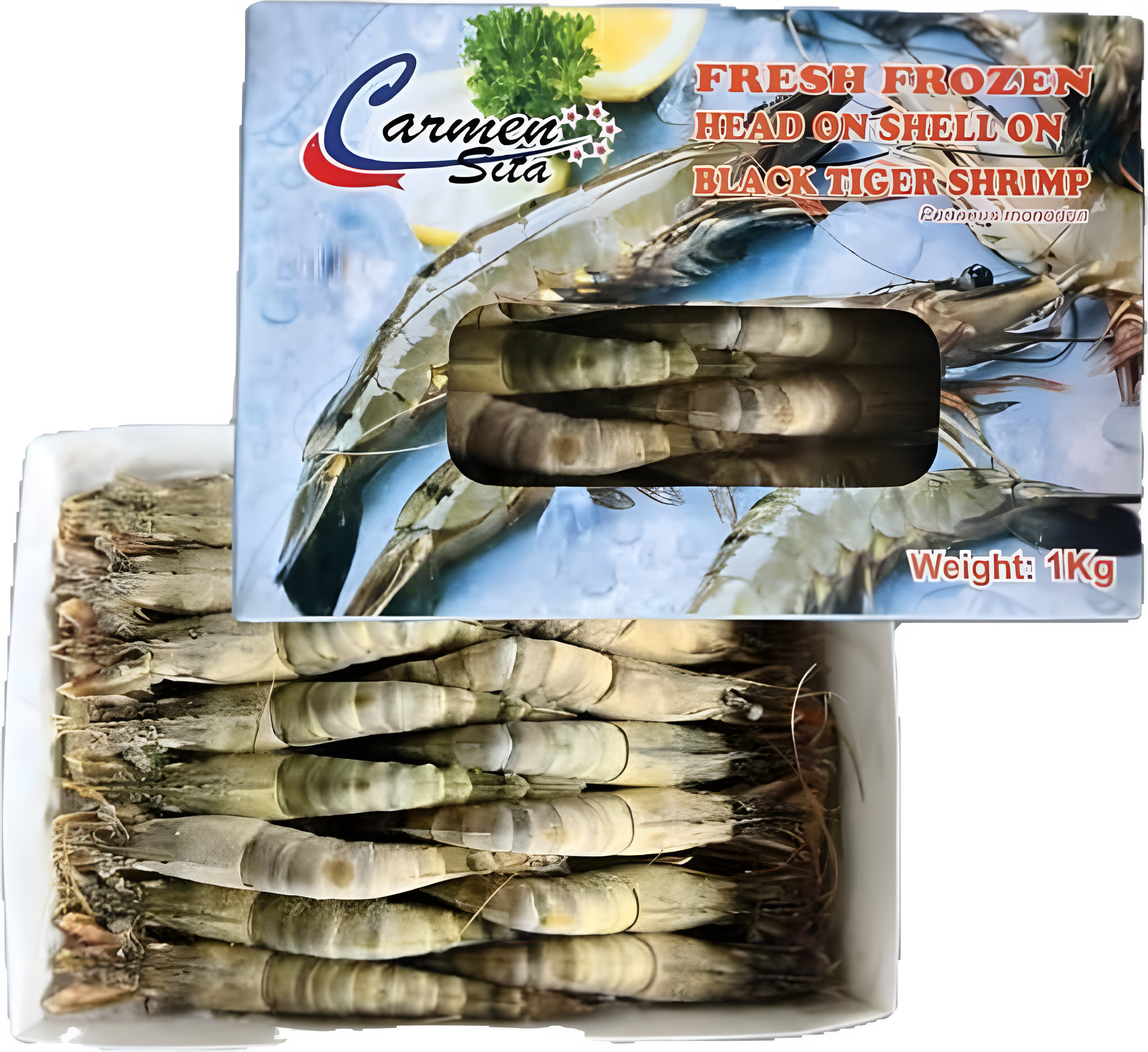Unpeeled Tiger Prawns